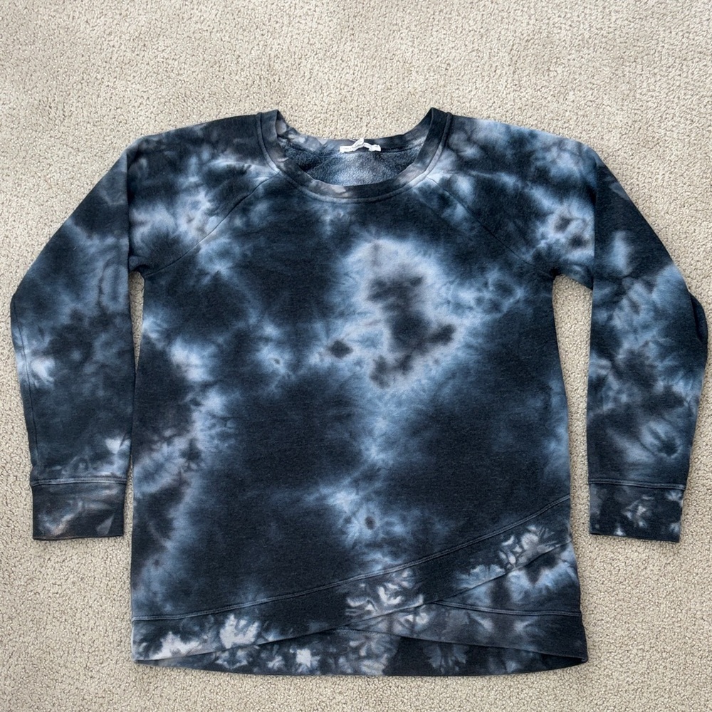 Women's Tie-Dye Sweatshirt - Navy, Black and Gray